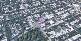 The 4410 N Clark Street Site (pink), facing west