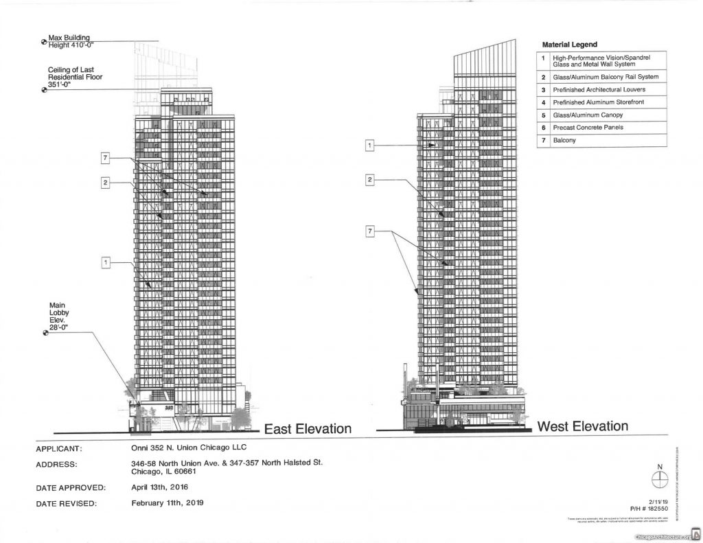 East and west elevations of 354 N Union Avenue from February 2019