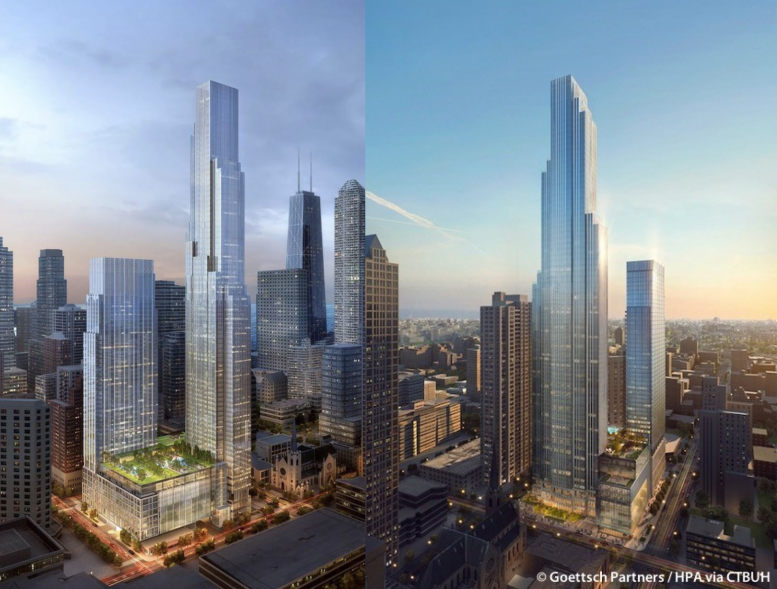 Renderings of One Chicago Square