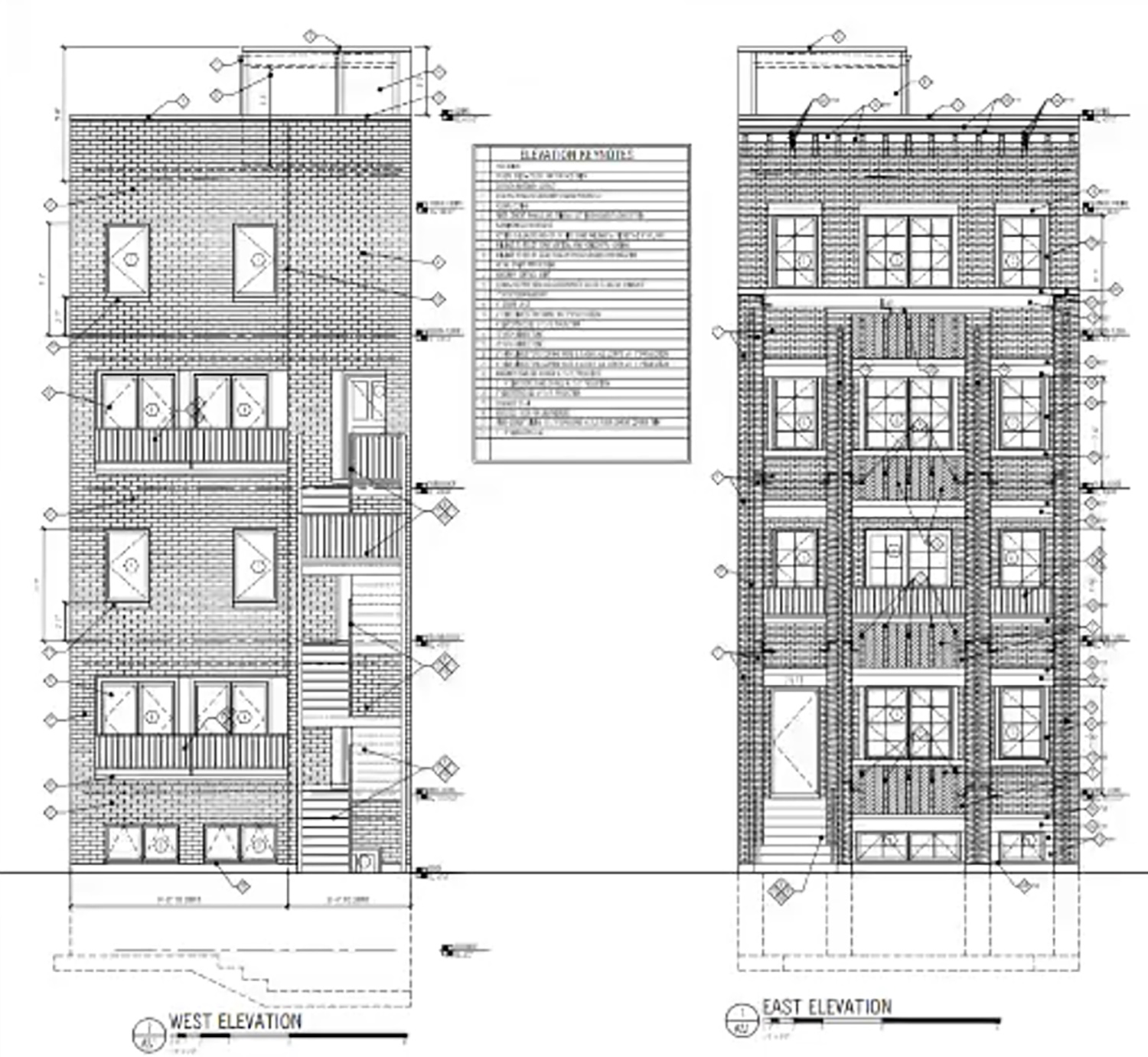 2816 N Southport Avenue East and West Elevations. Drawings by 360 Design Studio