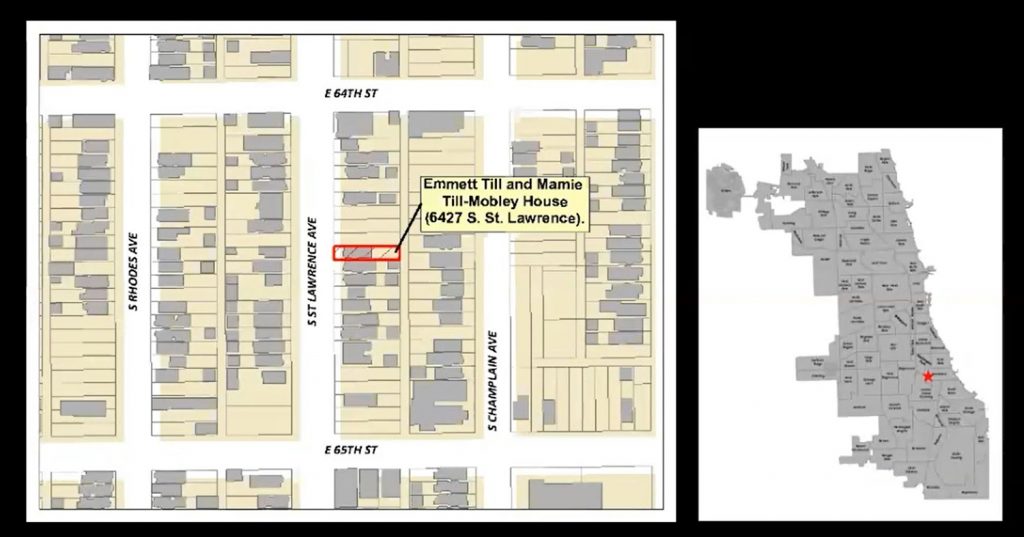 Emmett Till and Mamie Till-Mobley House Site. Diagram by CCL