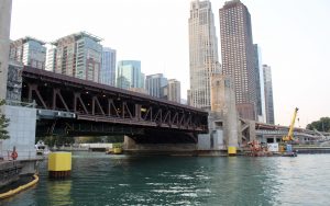 Third (left) and second (right) phases of Navy Pier Flyover