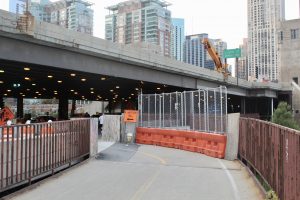 Partial completion of Navy Pier Flyover third phase