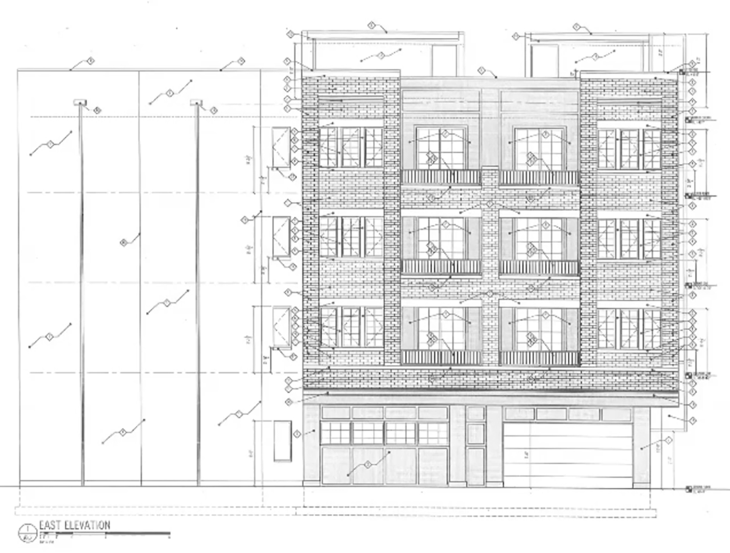 3113 N Lincoln Avenue East Elevation. Drawing by 360 Design Studio