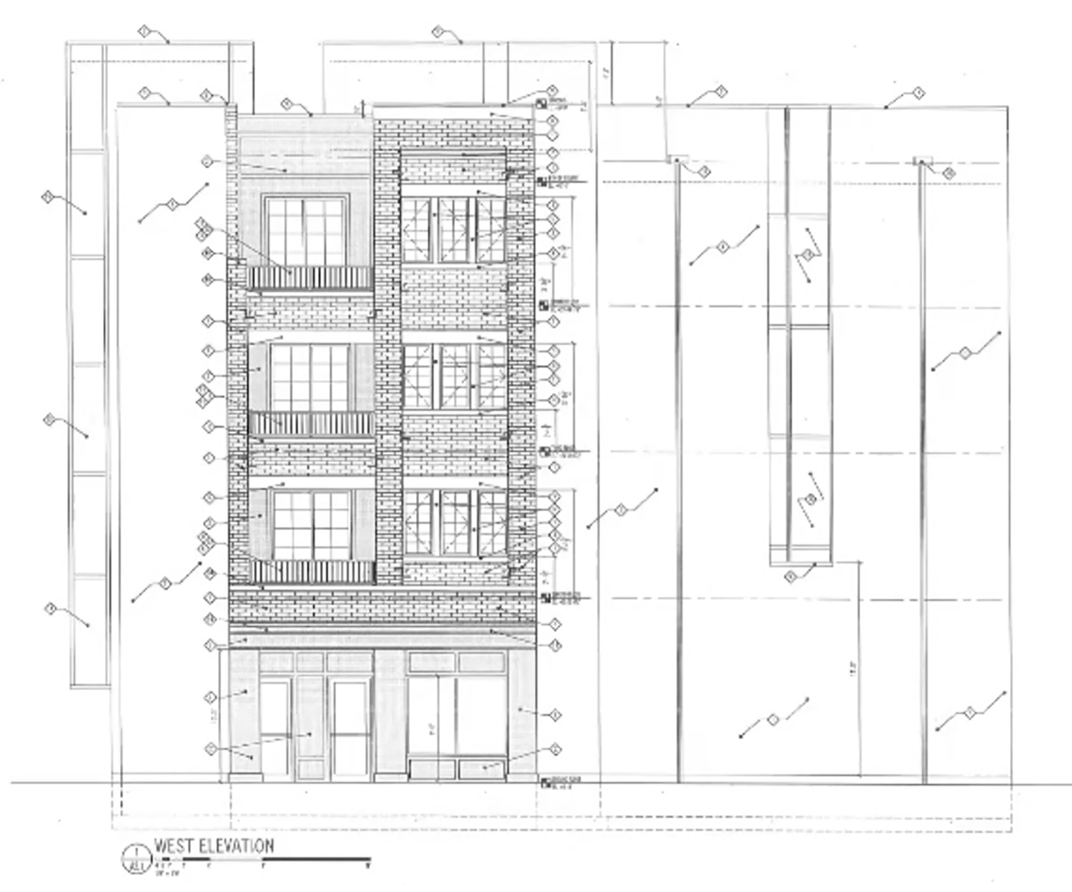 3113 N Lincoln Avenue West Elevation. Drawing by 360 Design Studio
