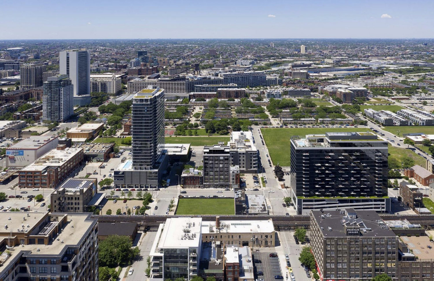 Aerial View of 862 N Orleans Street. Rendering by Ethos Workshop Architects