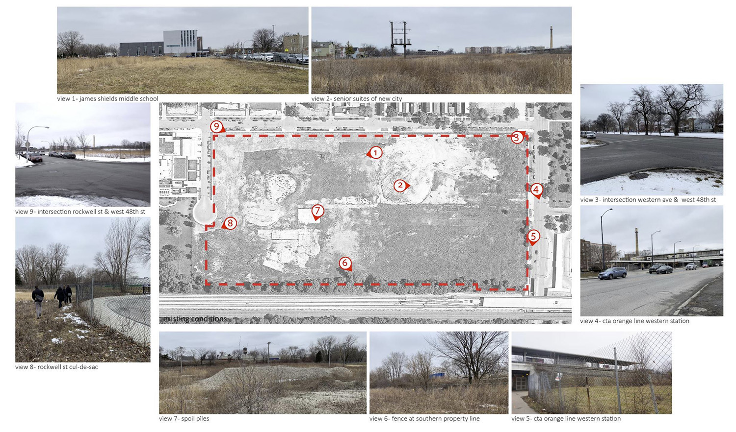 Existing Site Conditions. Images by Chicago DPD