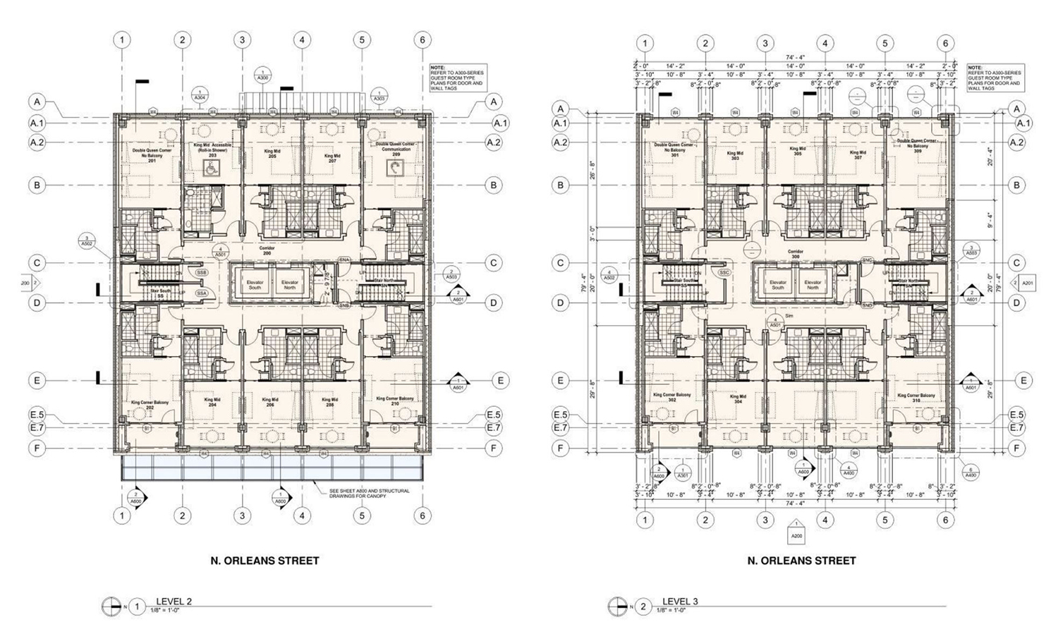 Floors 2 and 3 Plan for 862 N Orleans Street. Drawing by Ethos Workshop Architects