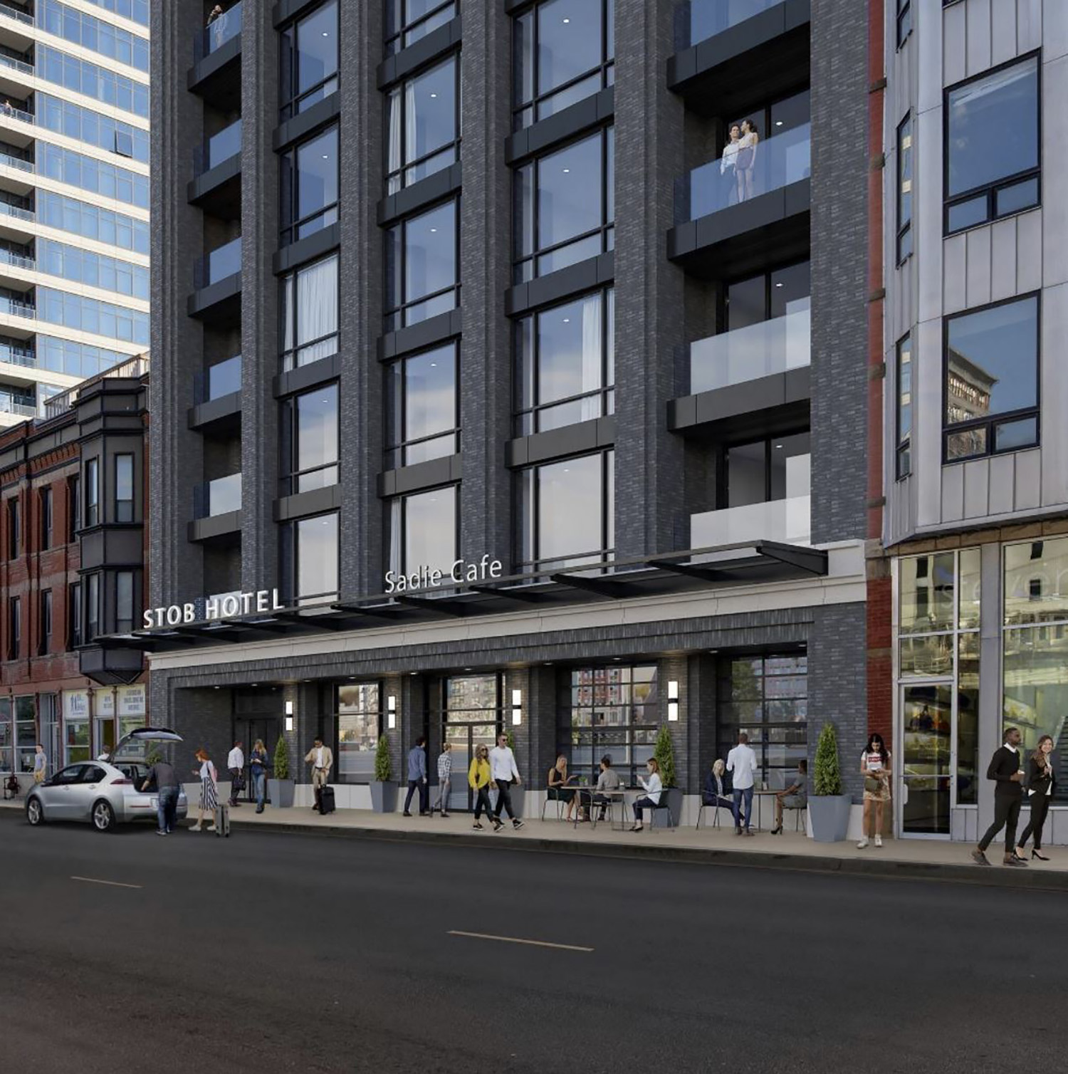 Streetscape View of 862 N Orleans Street. Rendering by Ethos Workshop Architects