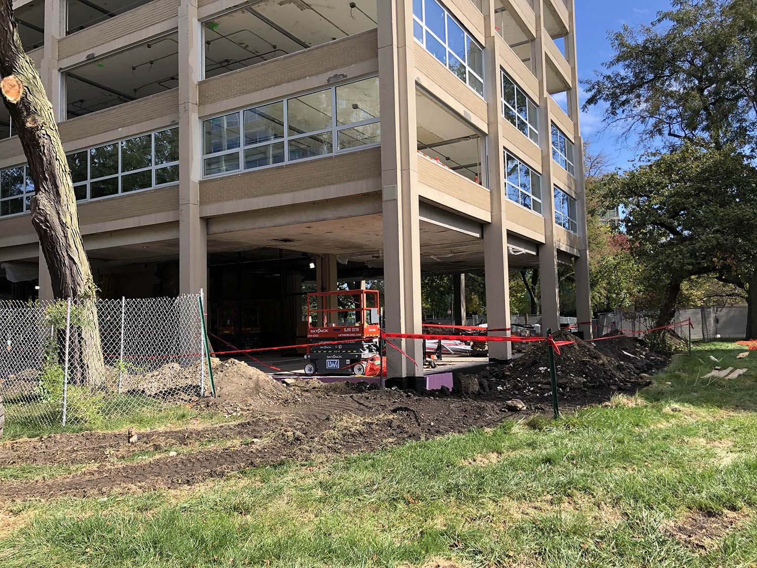 View of Exterior Ground Work at Cunningham Hall. Image by Lukas Kugler