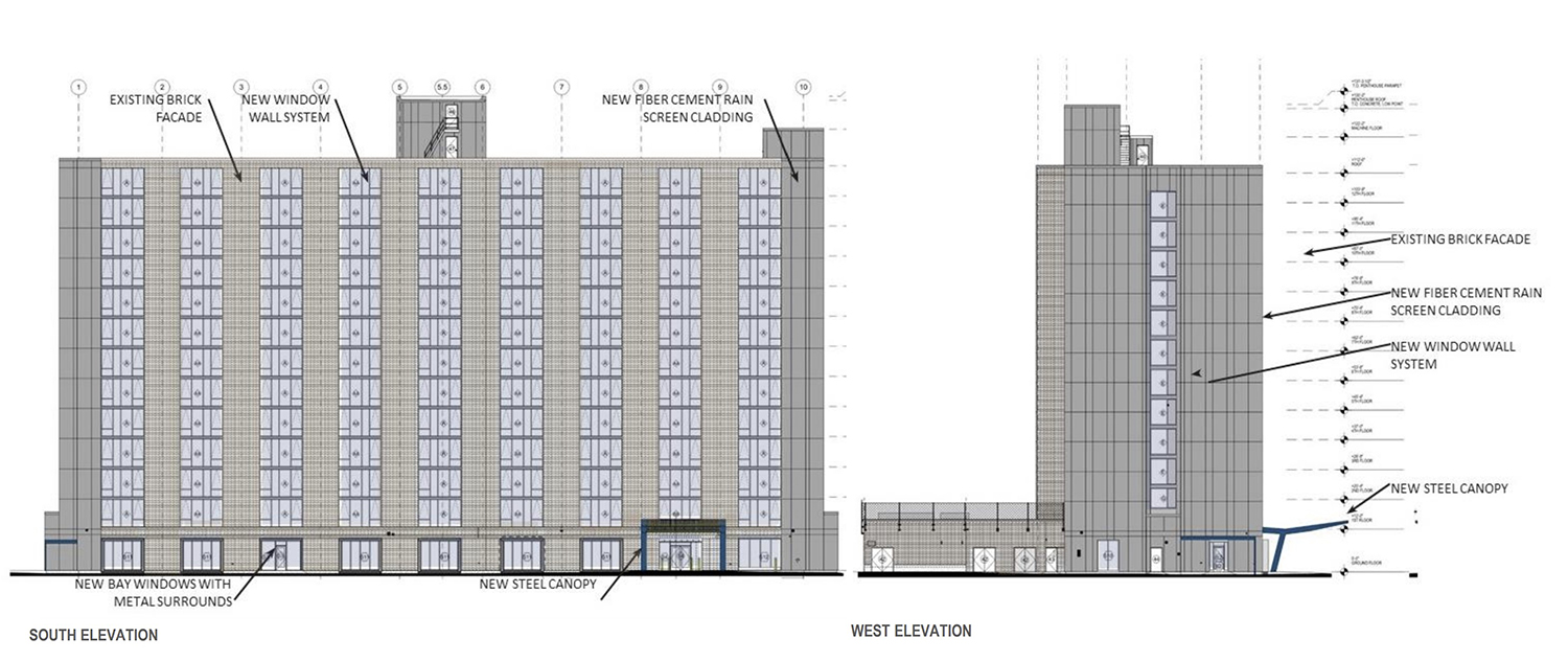 Elevations for 920 W Lawrence Avenue. Drawing by LBBA