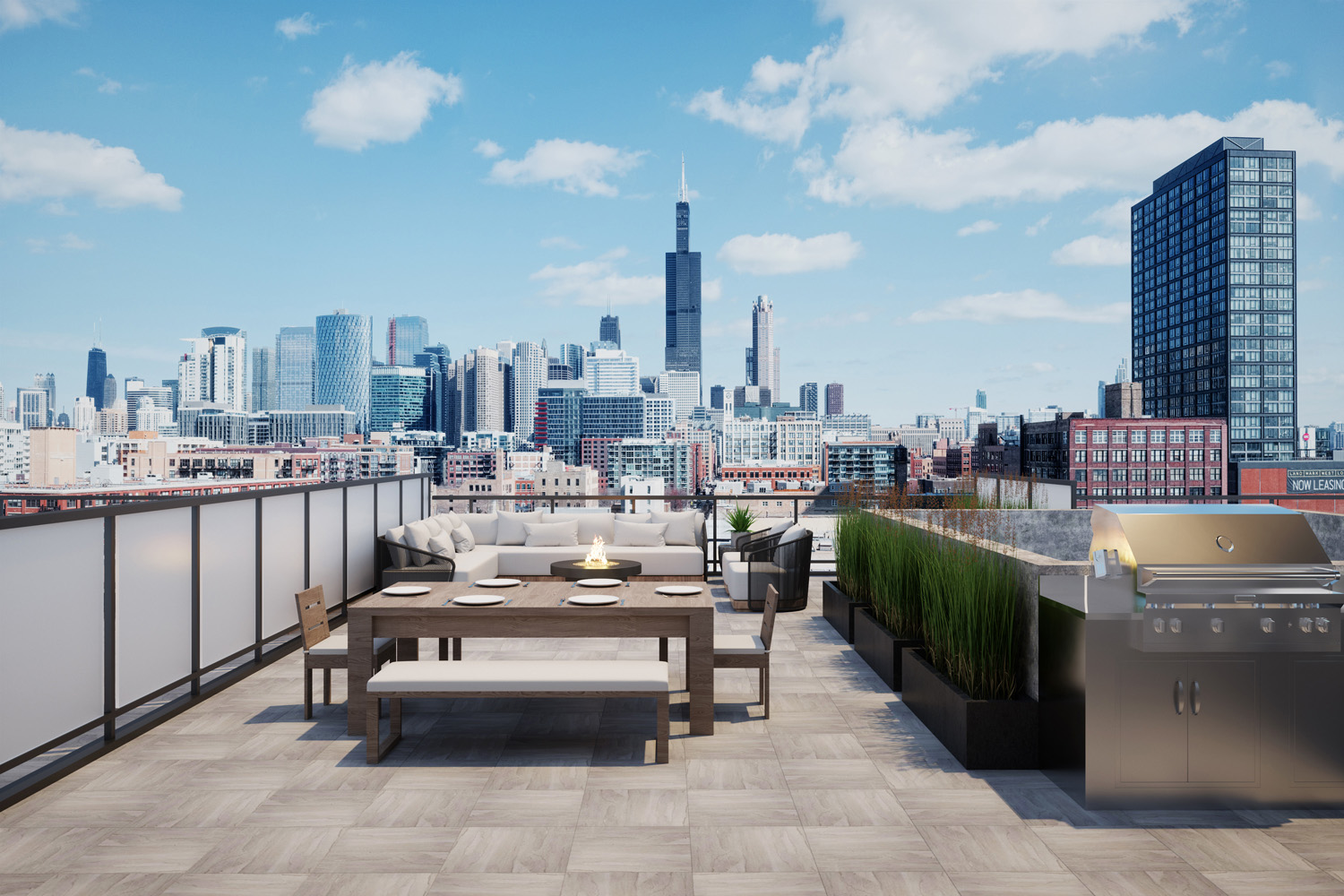 Rooftop Deck at CA6 Condos. Rendering by SGW Architecture