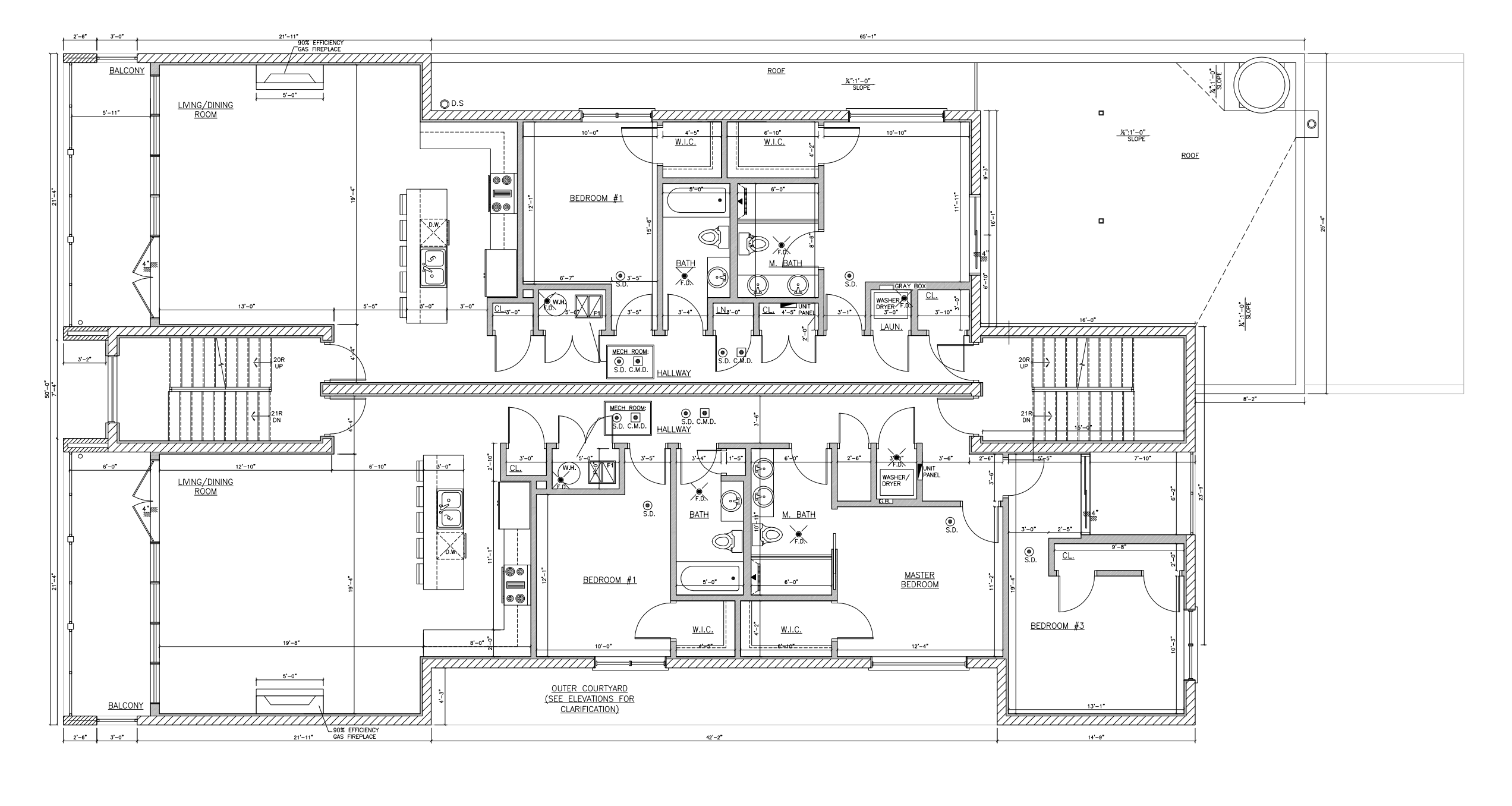 1039-41 W Belmont Avenue third-floor plan