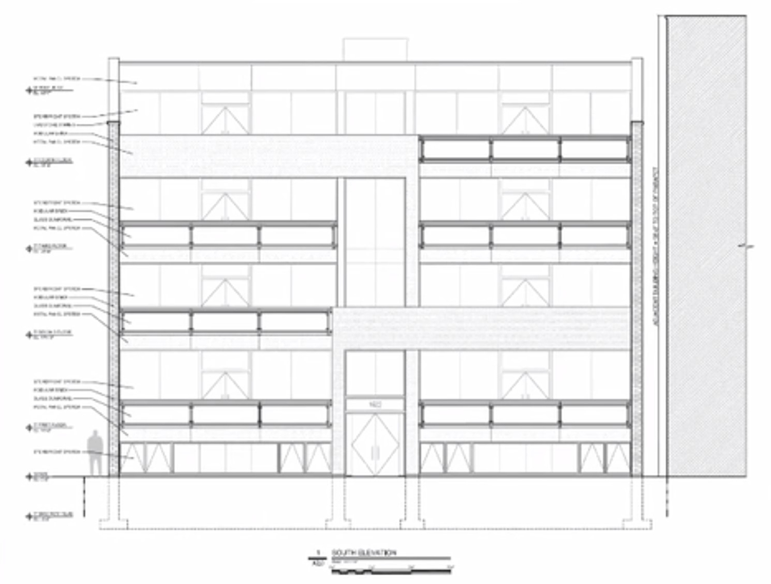 South Elevation for 1620 W Grand Avenue. Drawings by Axios Architects and Consultants