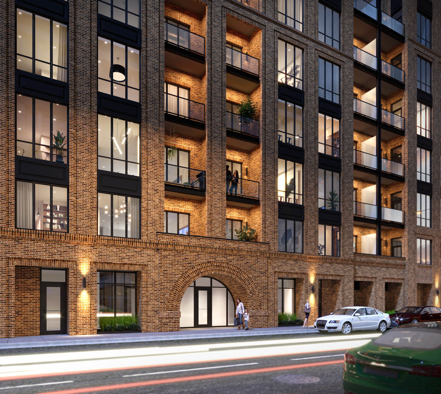 Streetscape View of CA6 Condos at 311 S Racine Avenue. Rendering by SGW Architecture