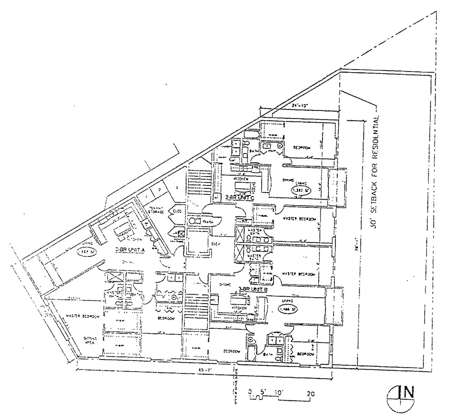 Typical Floor Plan for 4301 N Milwaukee. Drawing by Warman Olsen Warman