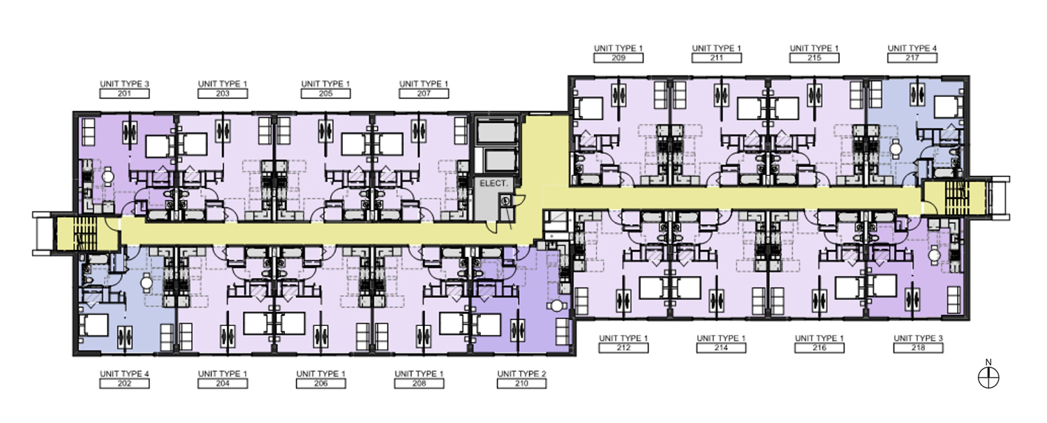 Typical Floor Plan for 920 W Lawrence Avenue. Drawing by LBBA