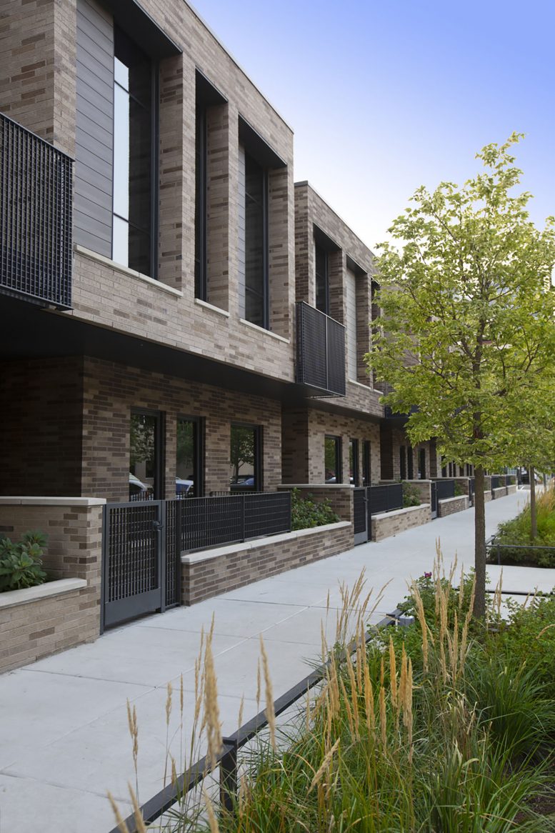 Townhome Exterior. Image by Lendlease and The John Buck Company