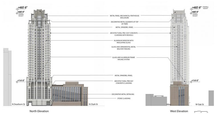 Approved 40 W Oak Street Tower is Chicago’s 16th Tallest Development ...