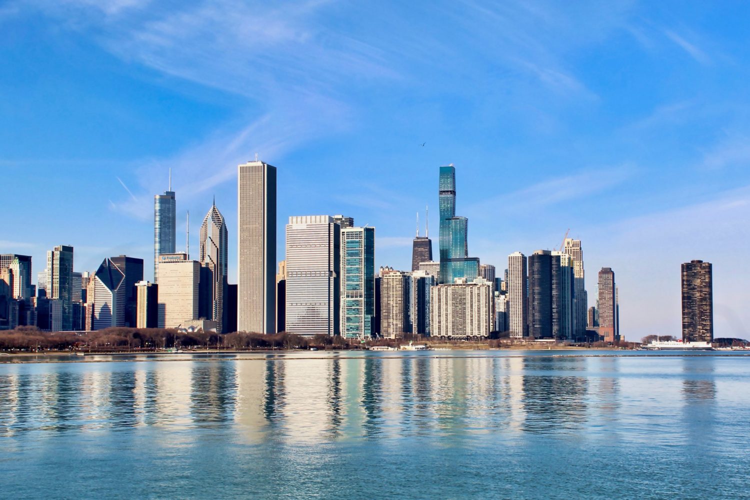 Chicago skyline and St. Regis Chicago