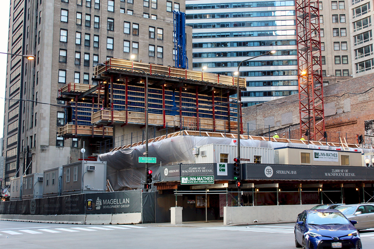 Construction Progress at 300 N Michigan Avenue. Image by Jack Crawford