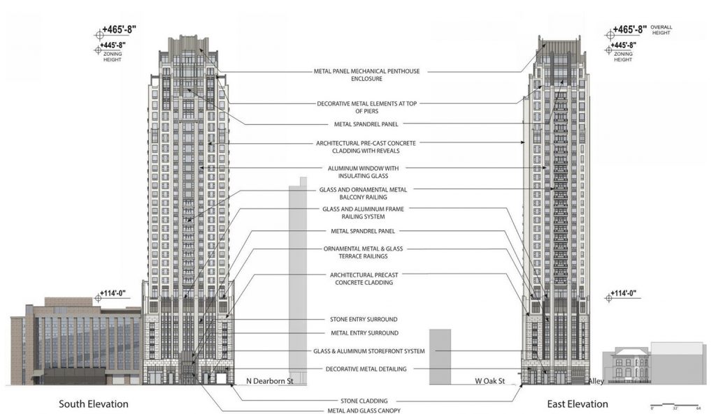 Approved 40 W Oak Street Tower is Chicago’s 16th Tallest Development ...