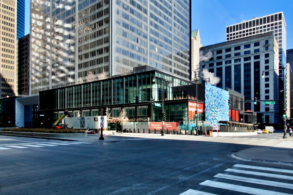 Catalog's Eastern Facade Receives Decorative Cladding at Base of Willis