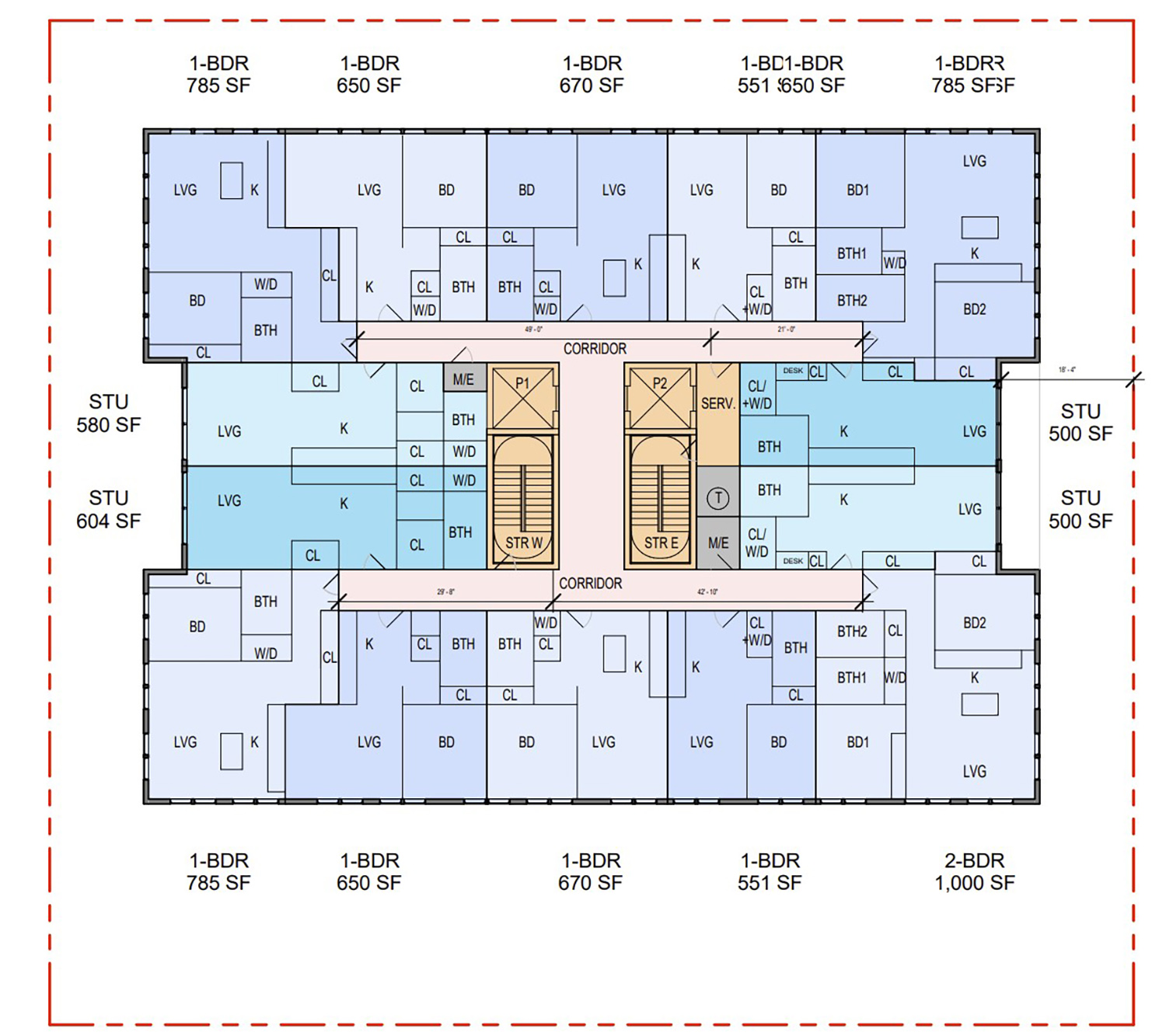 Residential Floor Plan for 1233 W Pratt Boulevard. Drawing by Booth Hansen