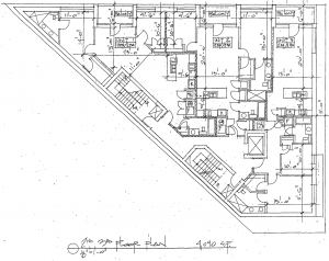 2107-11 W Caton Street second and third floor plan