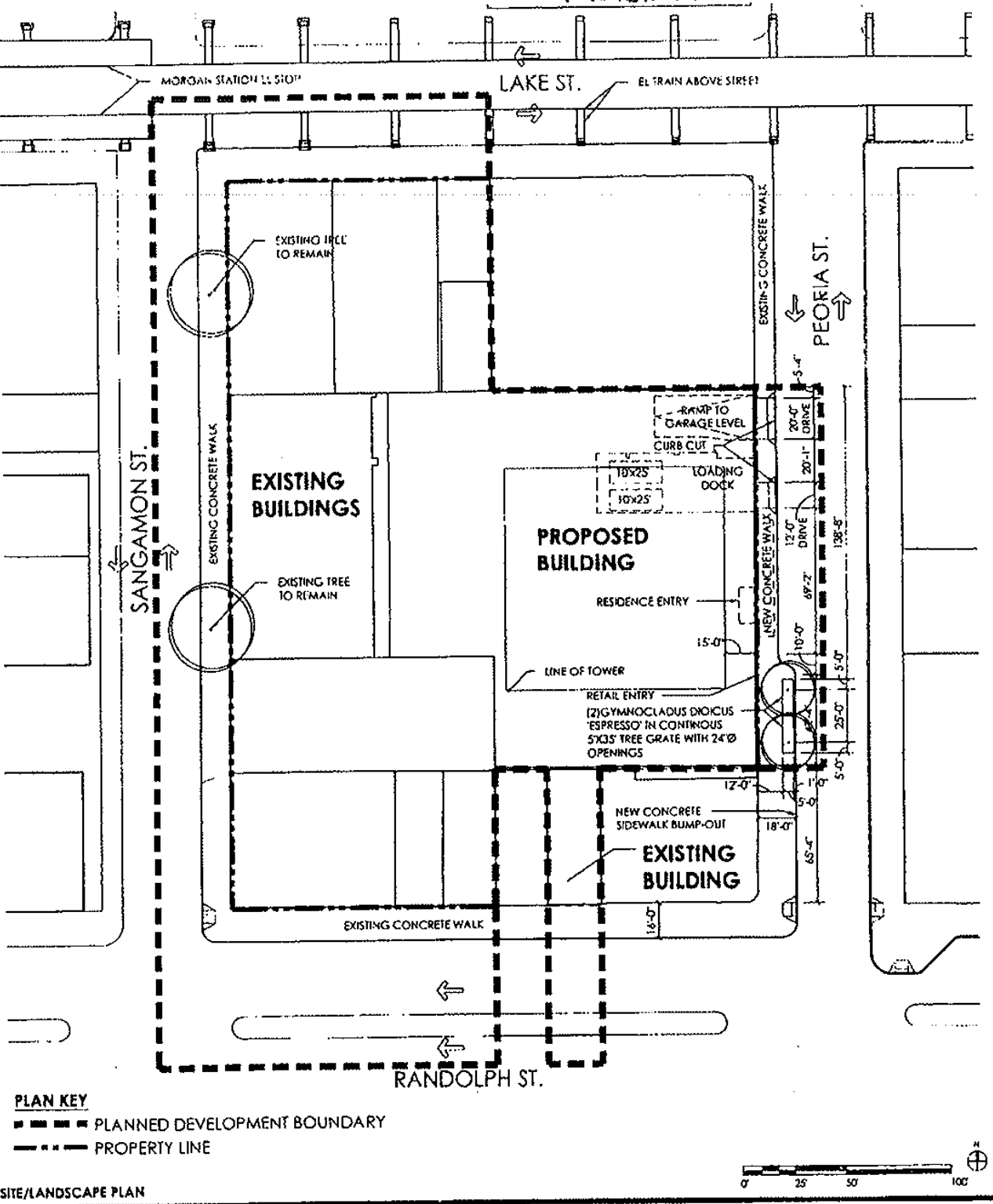 906 W Randolph Street site plan