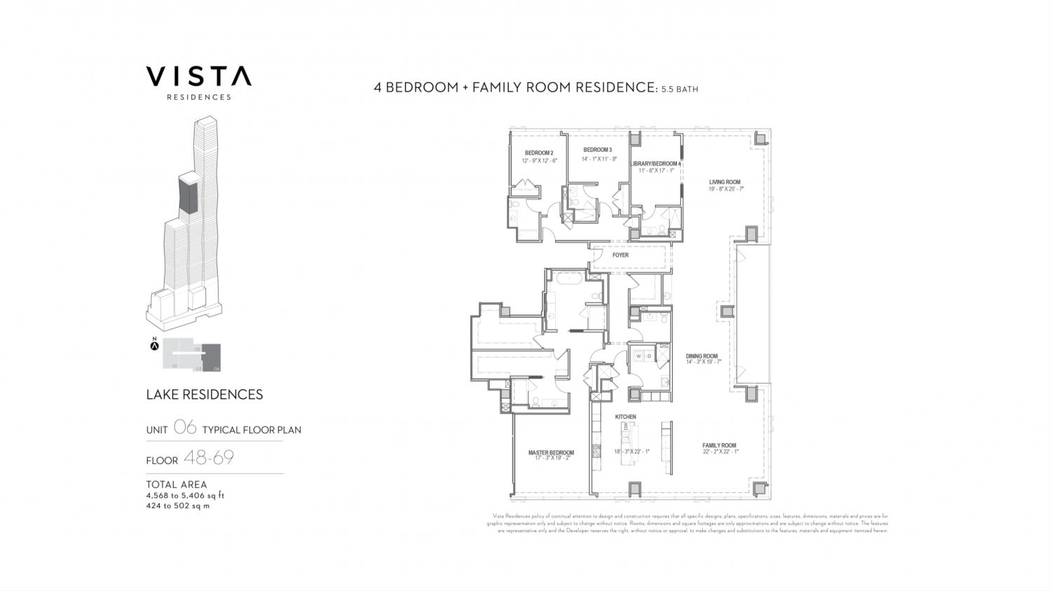 St. Regis Chicago sample four-bedroom floor plan