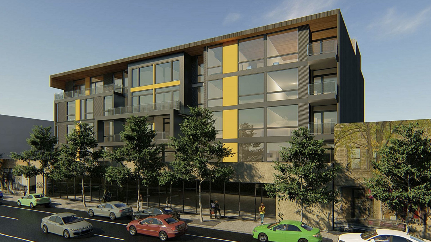 View of 4511 N Clark Street. Rendering by 2R/Z Architecture