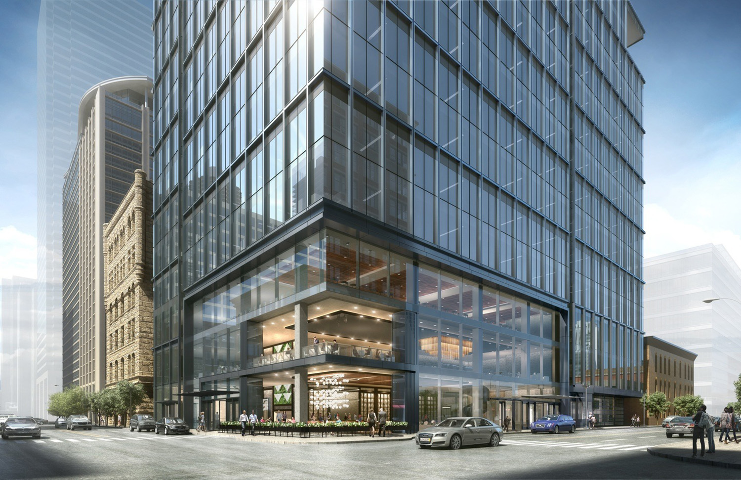 View of Rivere at 444 N Dearborn Street. Rendering by Goettsch Partners