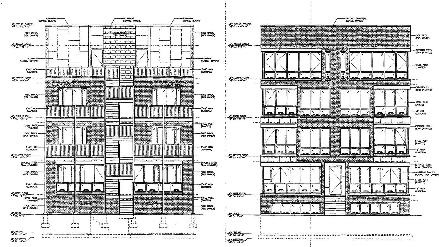 Elevations for 1533-1535 W Fry Street. Drawings by RED Architects