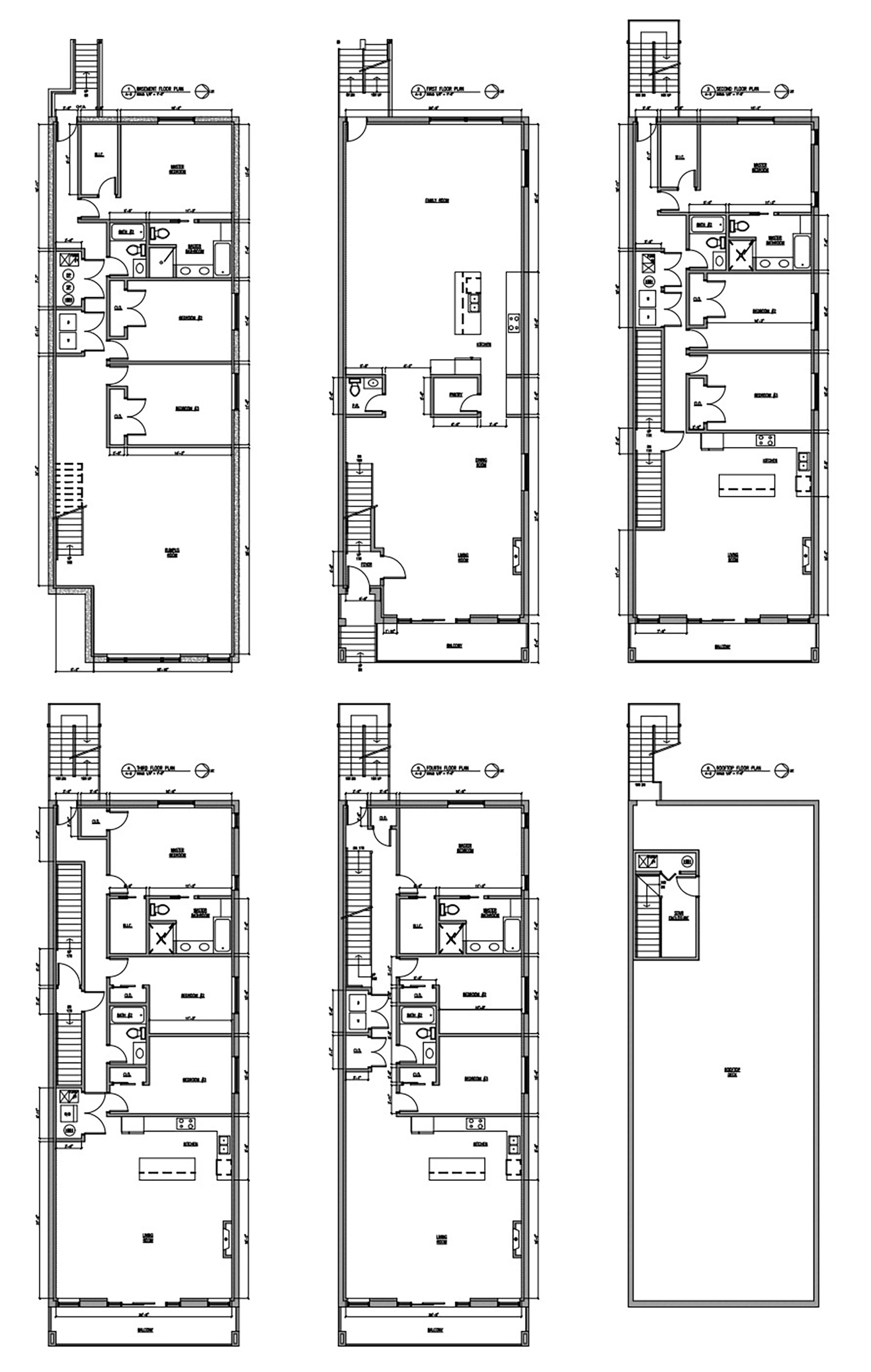 Floor Plans for 5040 N Western Avenue. Drawings by Eduard Livanu