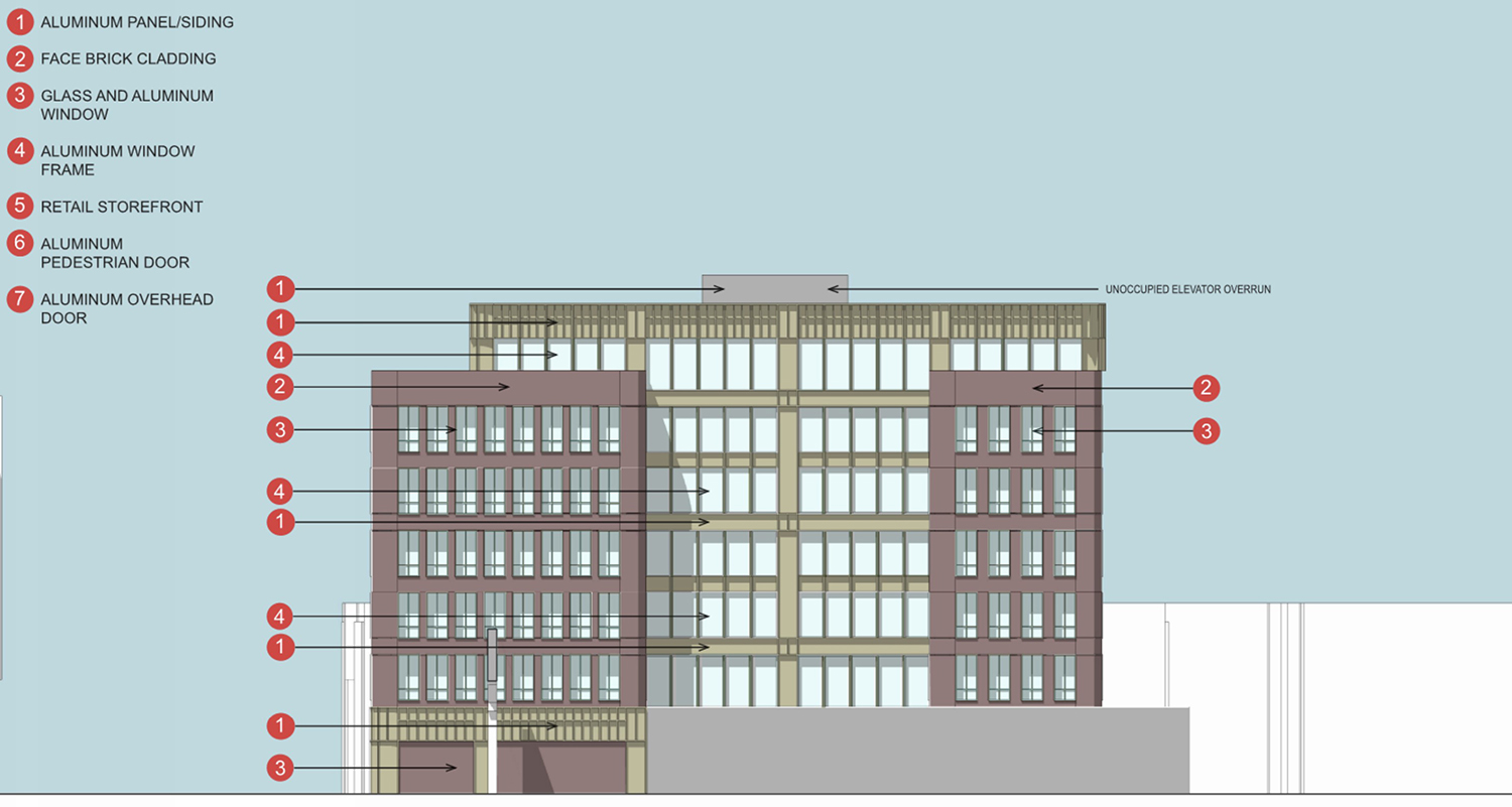 North Elevation for 1623 N Halsted Street. Drawing by Hartshorne Plunkard Architecture
