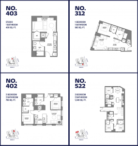 Panorama available unit floor plans