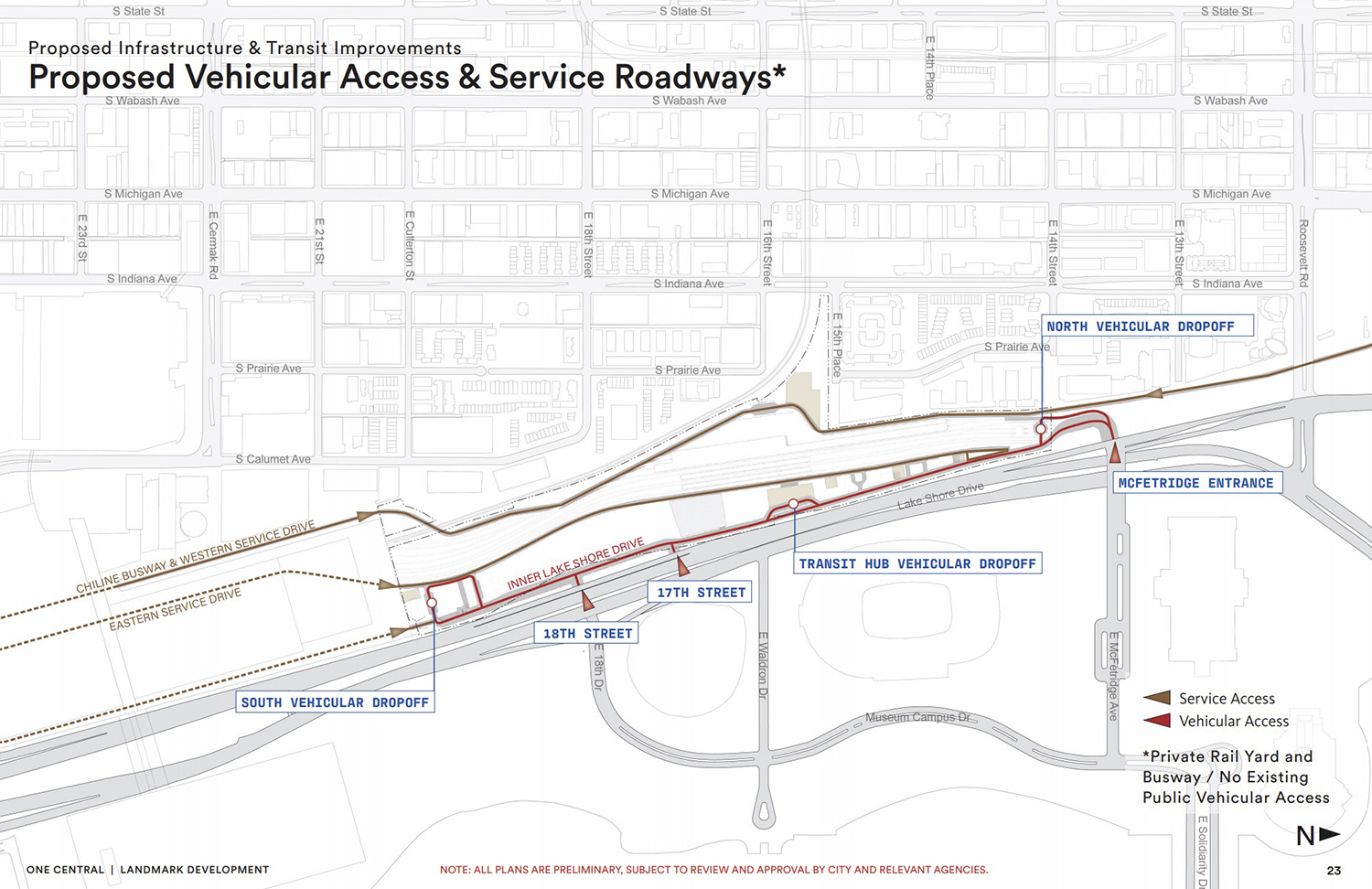 Proposed Vehicular Access for ONE Central. Diagram by Landmark Development