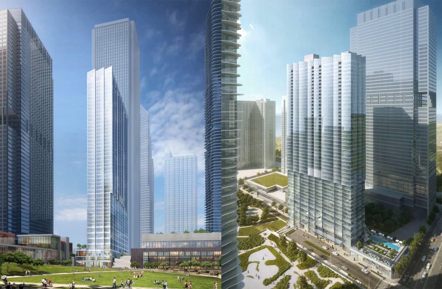 Revised Design for Parcel O Tower. Renderings bKL Architecture