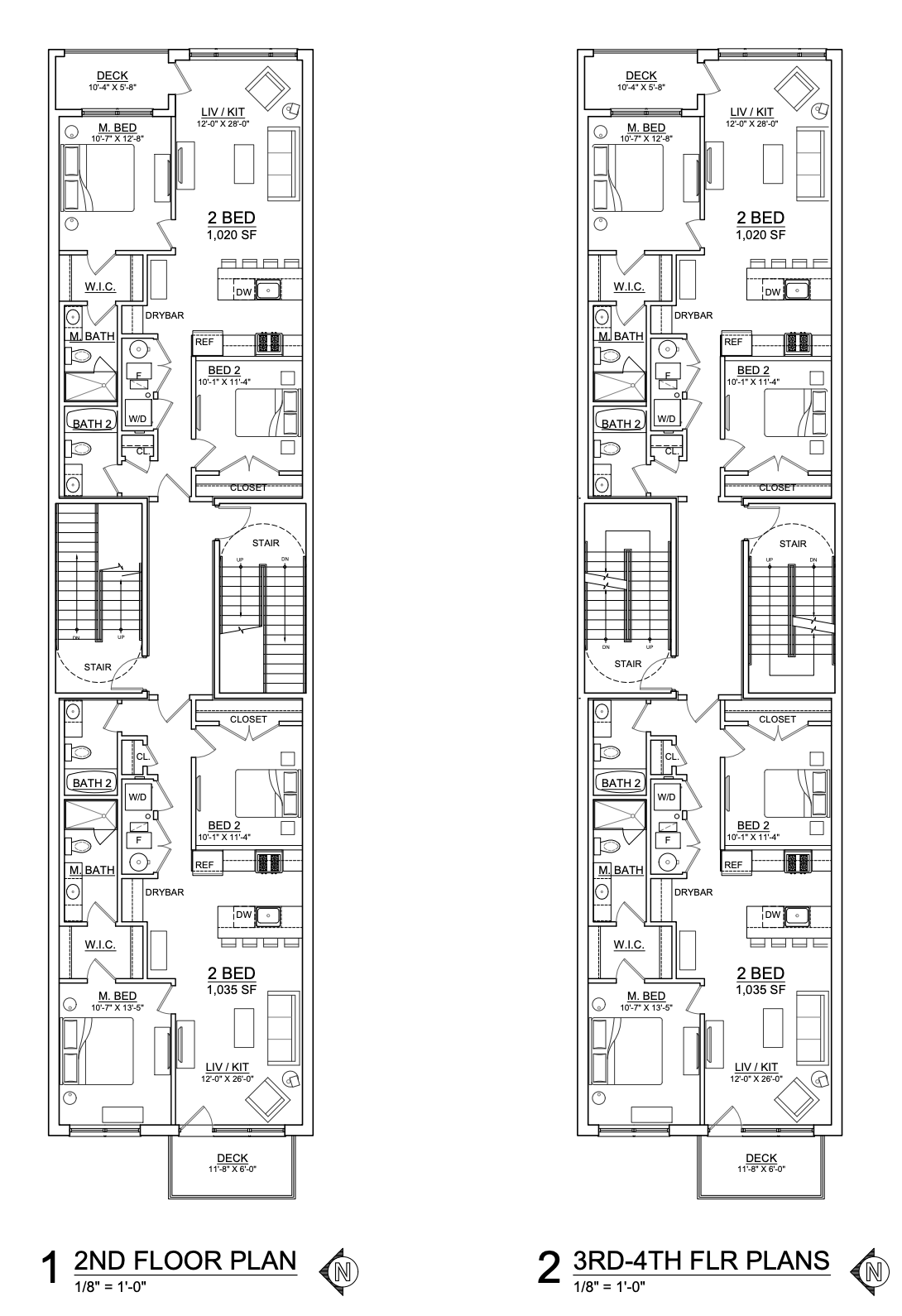 3312 N Halsted Street 2nd and 3rd/4th floor plans