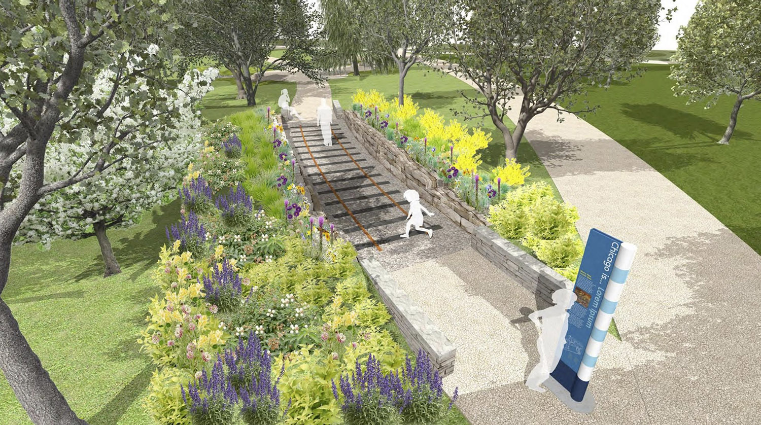 View of History Trail at Chicago History Museum. Rendering by Amaze Design