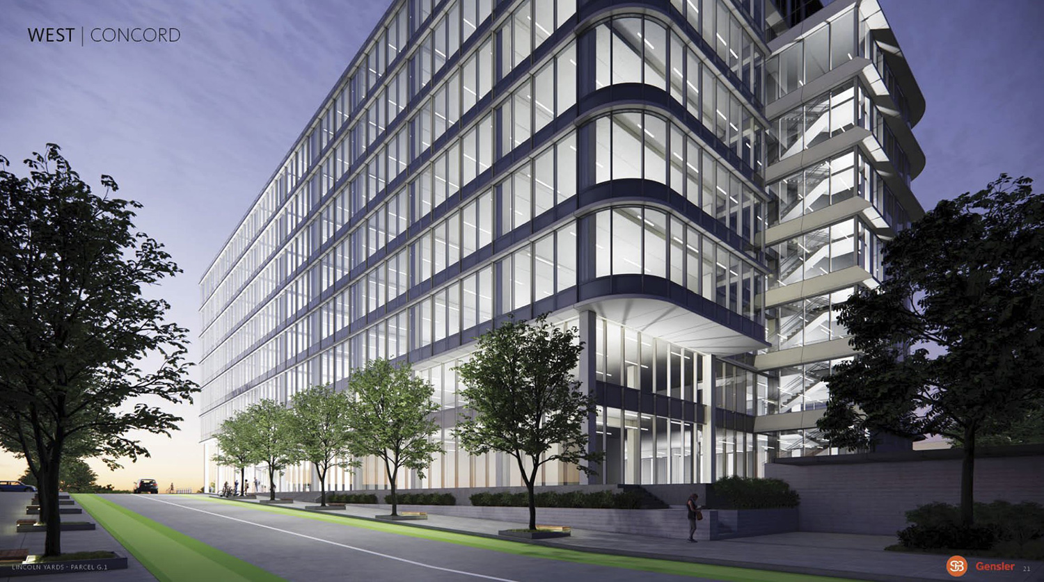 View of Life Sciences Building at Lincoln Yards. Rendering by Gensler