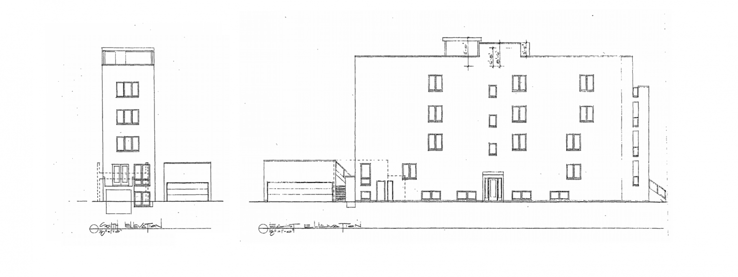 1453 W Grand Avenue north and west elevations