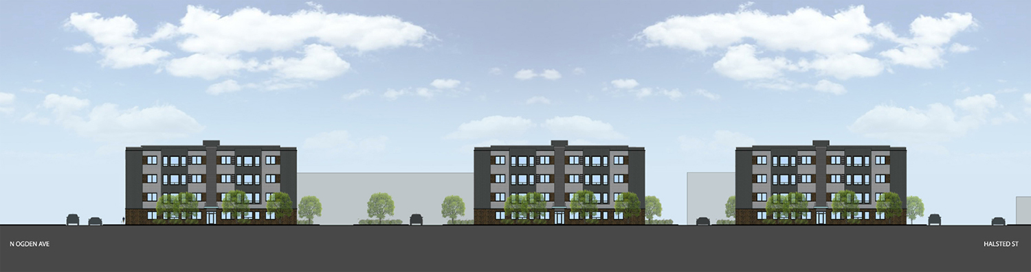 Schiller Place Apartments. Rendering by Bailey Edward