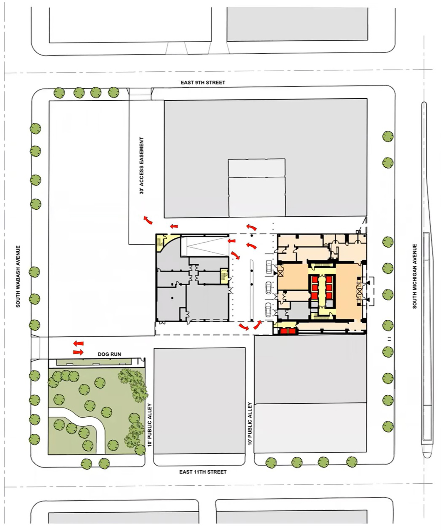 Site Plan for 1000M. Drawing by JAHN