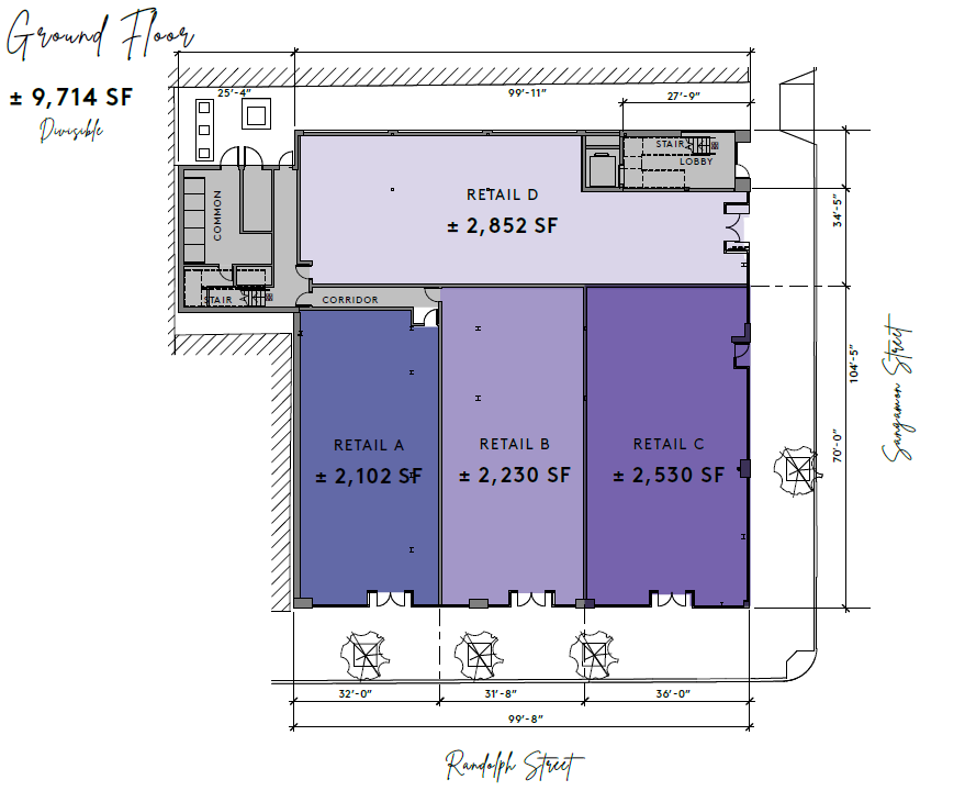 932 W Randolph Street ground floor plan