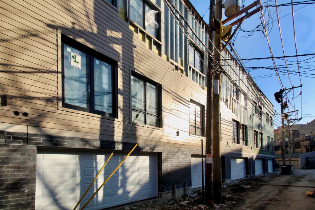 Exterior Work Nears Completion for Townhomes at Alcove Wicker Park