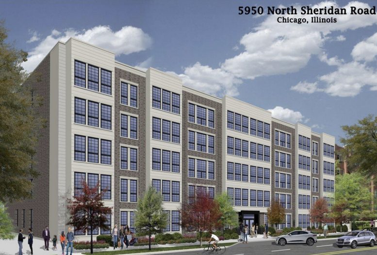 5950 N Sheridan Road. Rendering by Hanna Architects