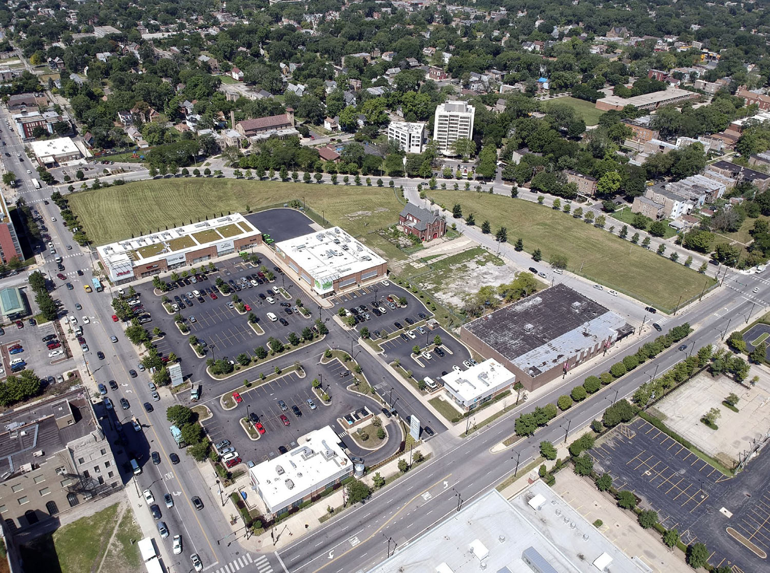 Aerial View of Englewood RFP Site. Image by City of Chicago
