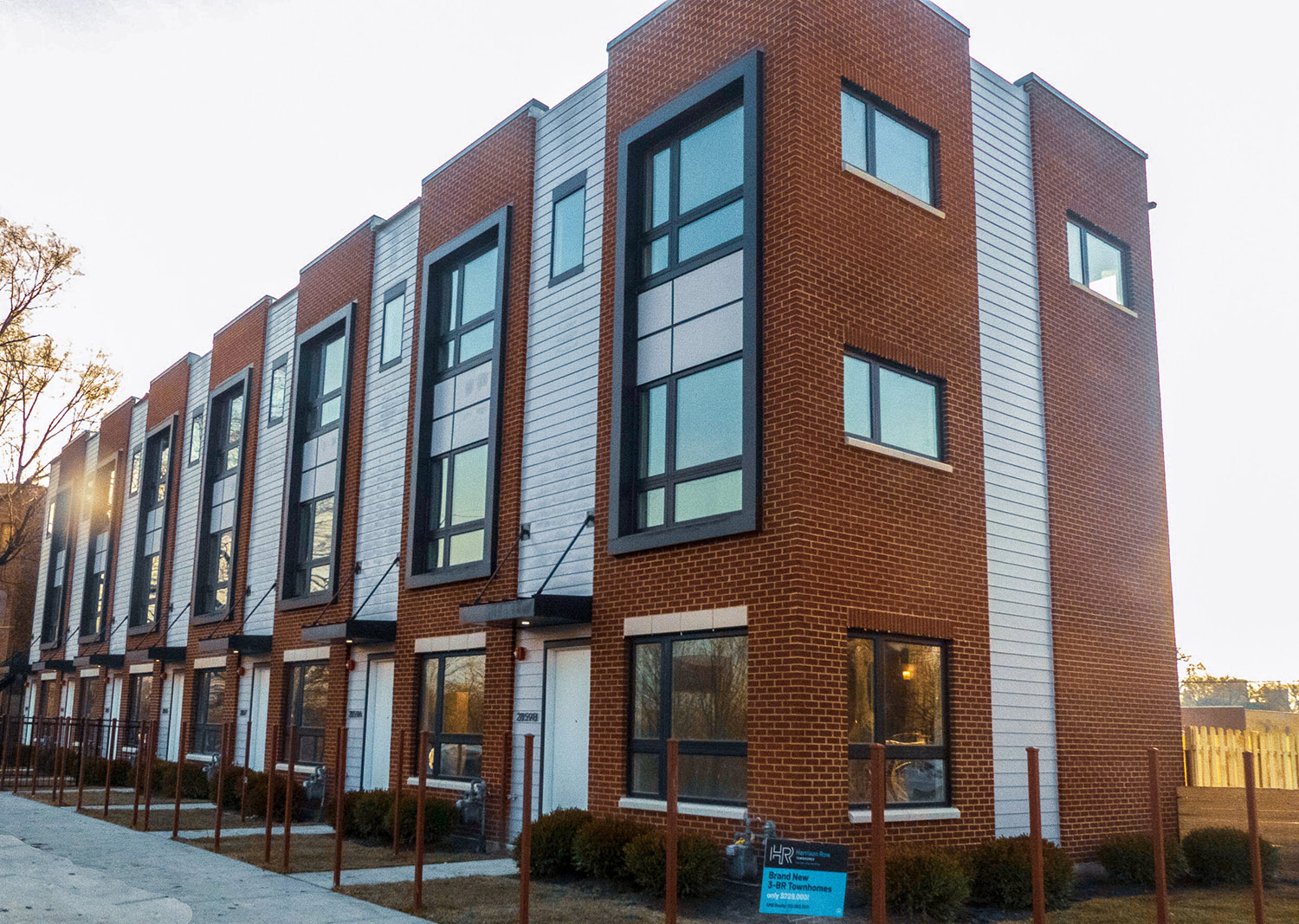 Completed Phase 1 Townhomes. Image by Structured Development